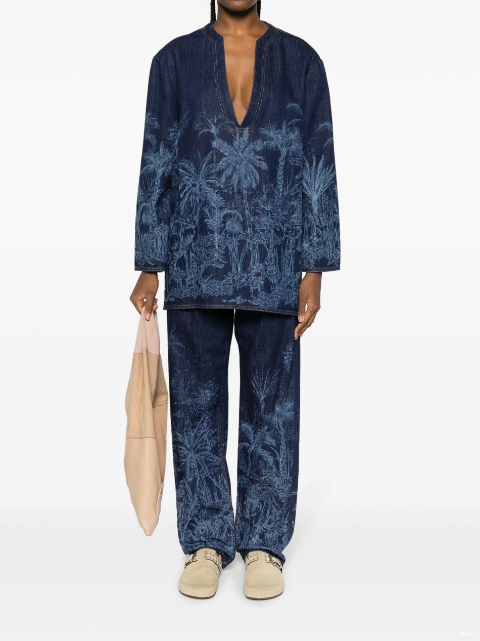 Cheap denim de Jungle Jouy Toile tunic Alanui Women 0802